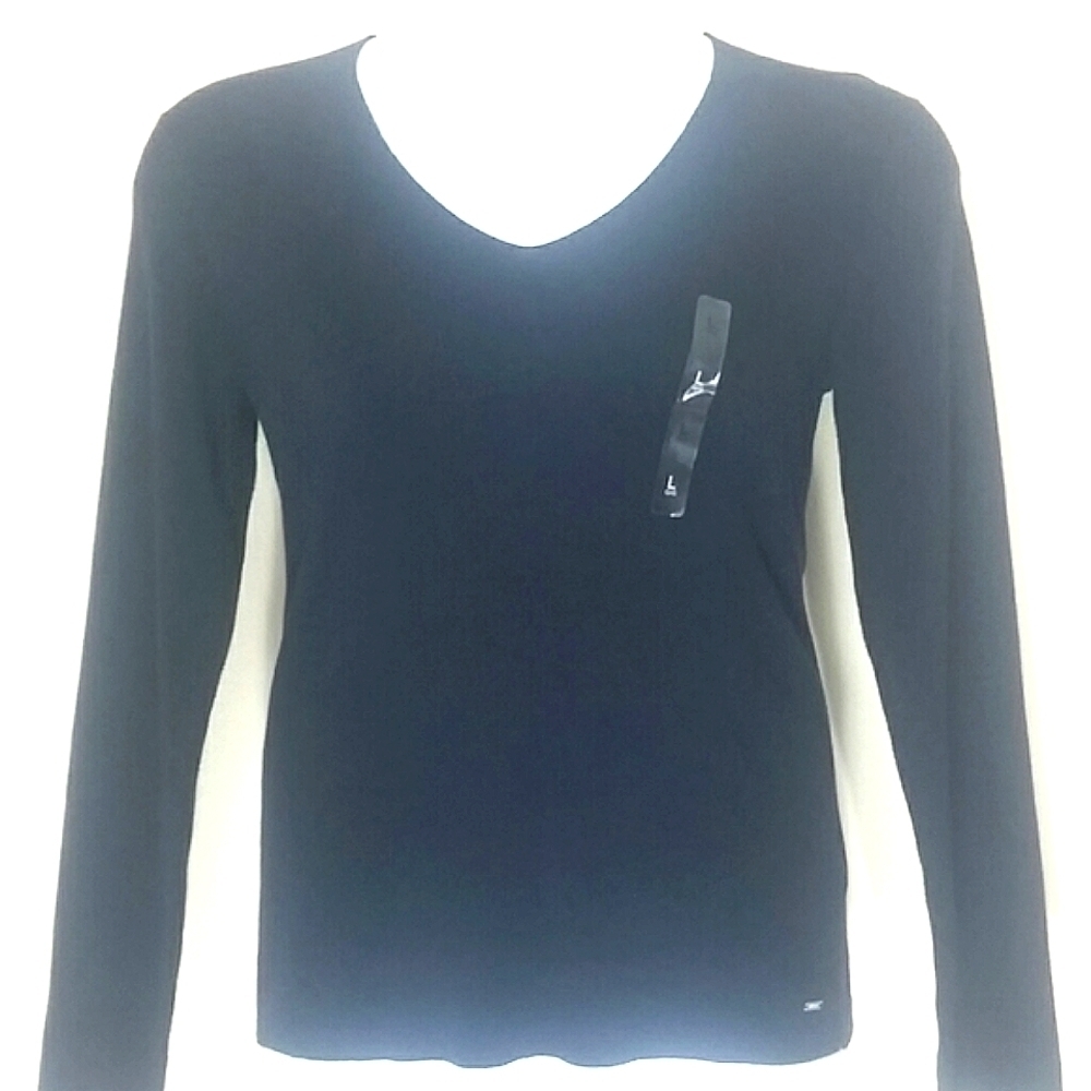 Tommy Hilfiger Navy Blue V-Neck Sweater L NWT  100% Cotton
